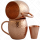 2-Pack Moscow Mule Mugs with Copper Shot Glass, $16 with code 5DKG9M7F